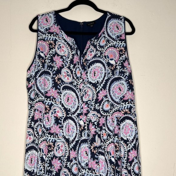 Talbots Womens Multicolor Paisley Floral Sleeveless Maxi Dress Size 16 - Picture 2 of 7